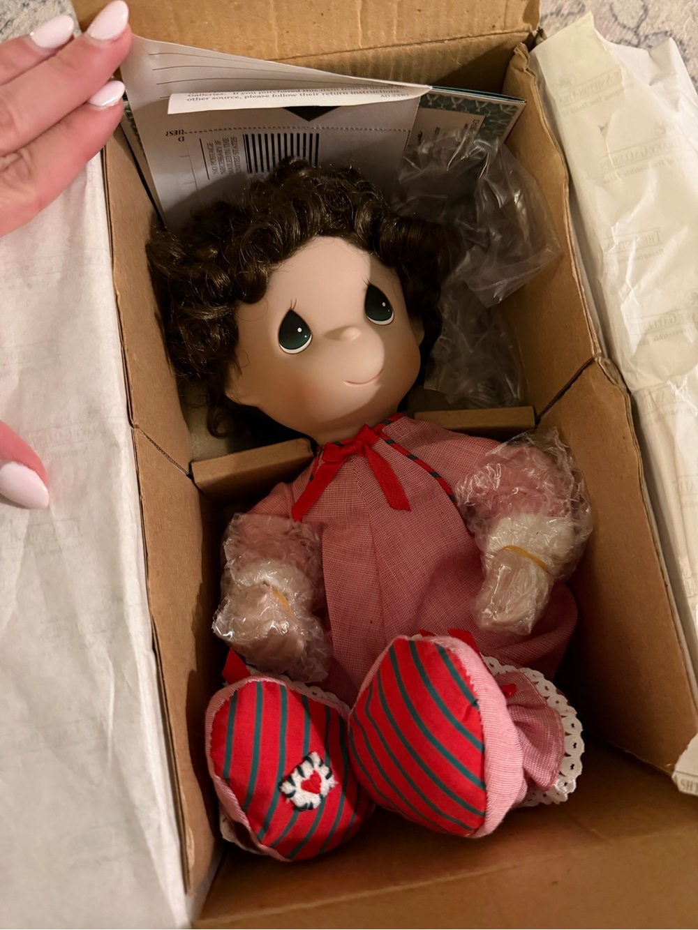 RARE Ashton-Drake Precious Moments Baby’s First Christmas porcelain doll